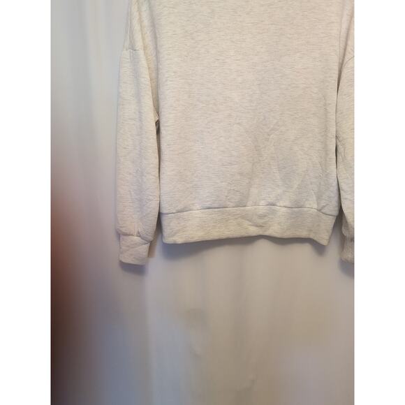 VARLEY 'Hawley' Half Zip Sweatshirt Medium 72% Viscose IVORY nwot MSRP $138 - Picture 4 of 11